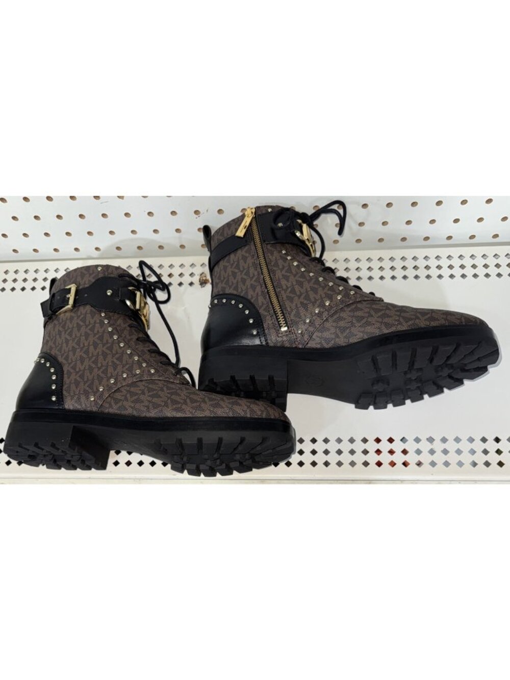 Michael Kors Kincaid Womens Leather Lace Up Fashion Boots Booties Size 9 Brown - Picture 5 of 9